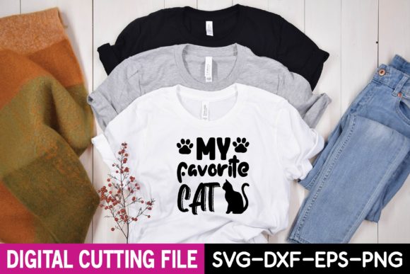My Favorite Cat Svg: Premium Graphics for T-Shirt Designs